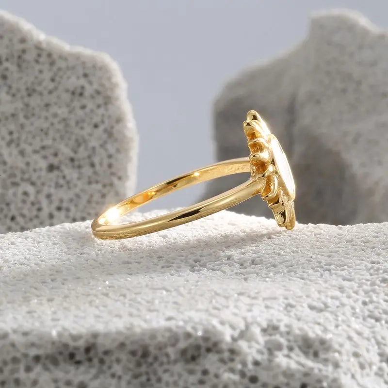 925 Sterling Silve Fashion Wedding Sun Elegant Ring For Women Finger Rings Female Engagement Party Jewelry Accessories Gift ﻿