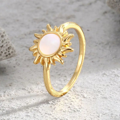 925 Sterling Silve Fashion Wedding Sun Elegant Ring For Women Finger Rings Female Engagement Party Jewelry Accessories Gift ﻿
