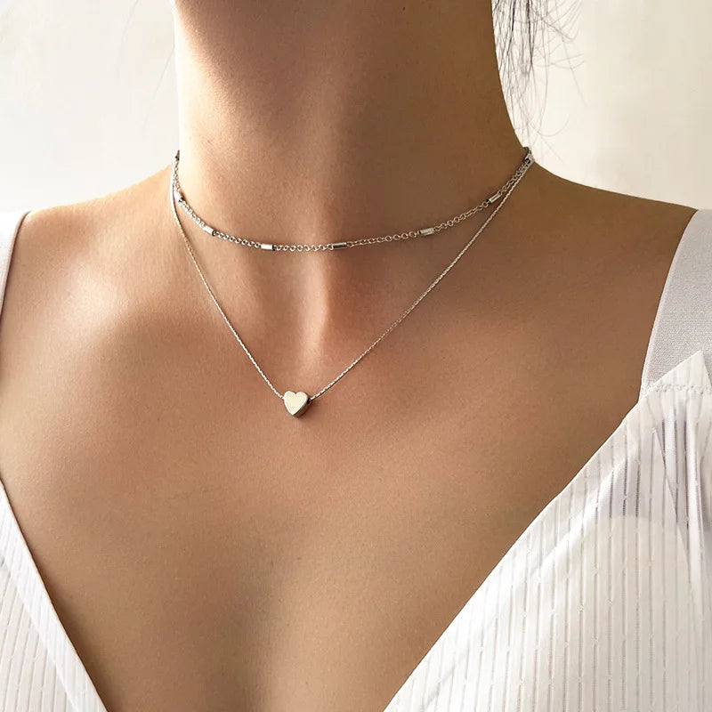 Fashion Imitation Pearls Necklace For Women Gold & Silver Color Adjustable Chain Choker Girls Simple Party Jewelry Accessories
