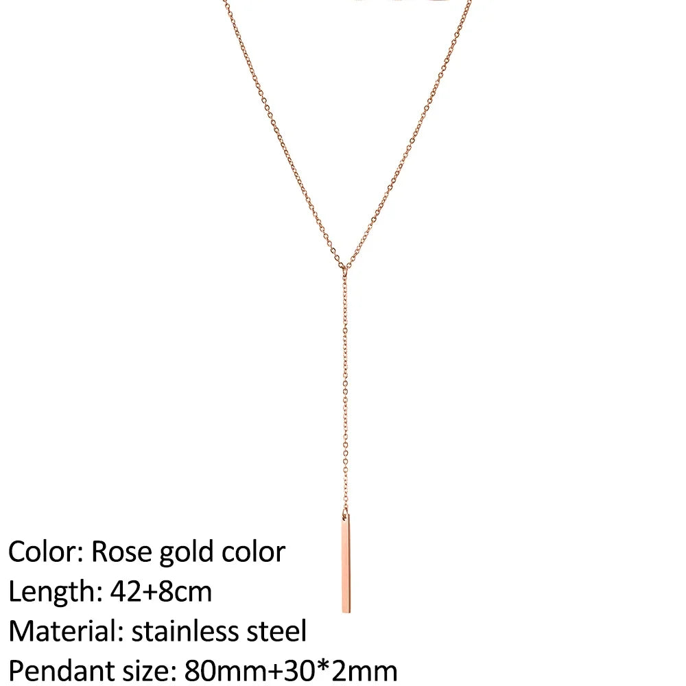 SUNIBI Fashion Stainless Steel Necklace for Woman Personality Infinity Cross Pendant Gold Color Necklaces on Neck Women Jewelry