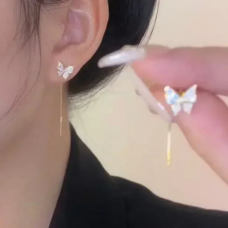 French High-end Brown Crystal Earrings For Women Fashion Luxurious Personalized Daily Accessories Prom jewelry Anniversary Gifts