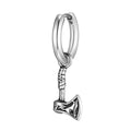VNOX Viking Axe Hoop Earrings | Stainless Steel Men's Drop Dangle Earrings