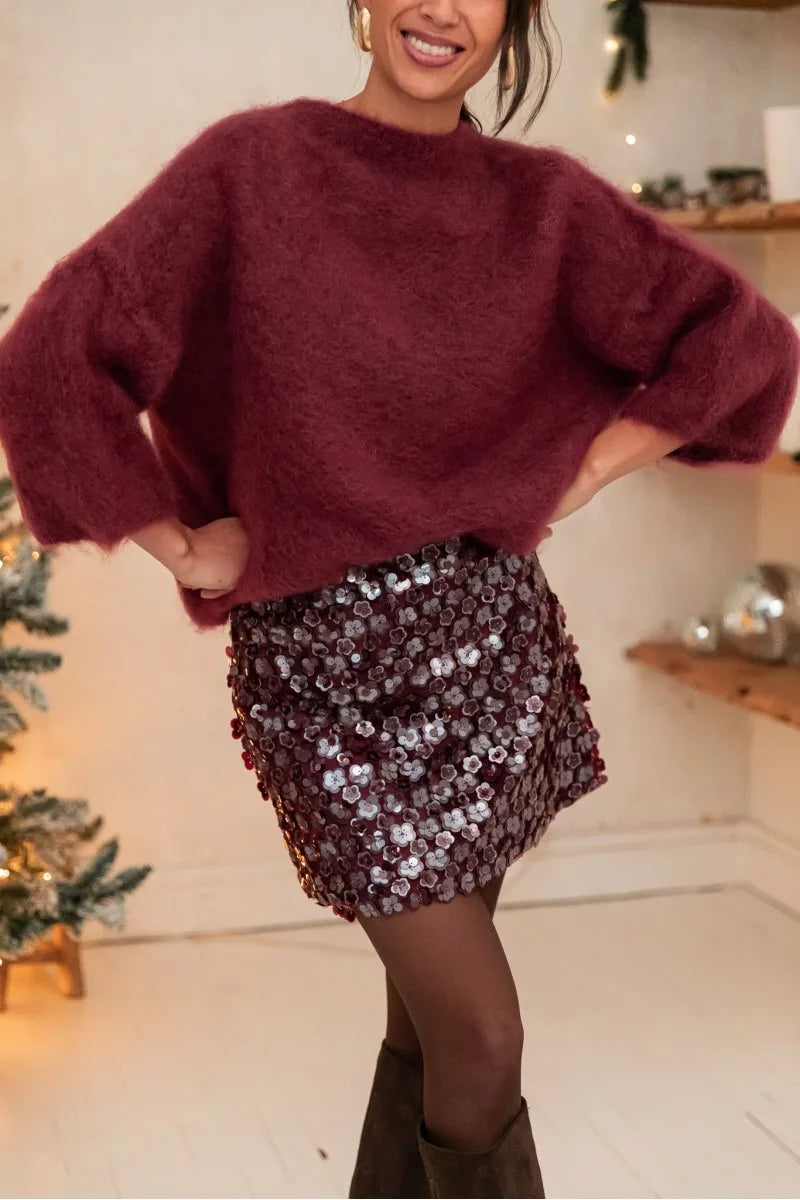 Women Shine Sparkly Sequin Skirt Fashion Sequined  Mini Skirts Clubwear Clothing Vintage High Waist Female Chic Lady Skirts