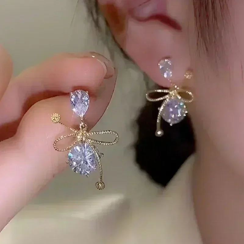 Colorful Flower Butterfly Earrings Seven-piece Set For Women Fashion Personalized Daily Accessory Party Jewelry Birthday Gifts