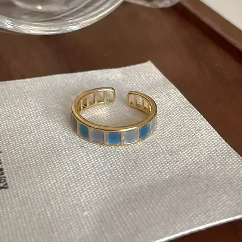 New Irregular Opening Pearl Ring Two-piece Set For Women Fashionable Personalized Daily Accessory Party Jewelry Birthday Gifts