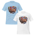 "Together We Are America" Football Graphic T-Shirt - Latino Heritage Sports Tee, Premium Heavyweight Valentine's Day Gift for Men, Vintage Unity Gridiron Shirt, Hispanic Pride Football Apparel, Made in USA Custom Graphic Top