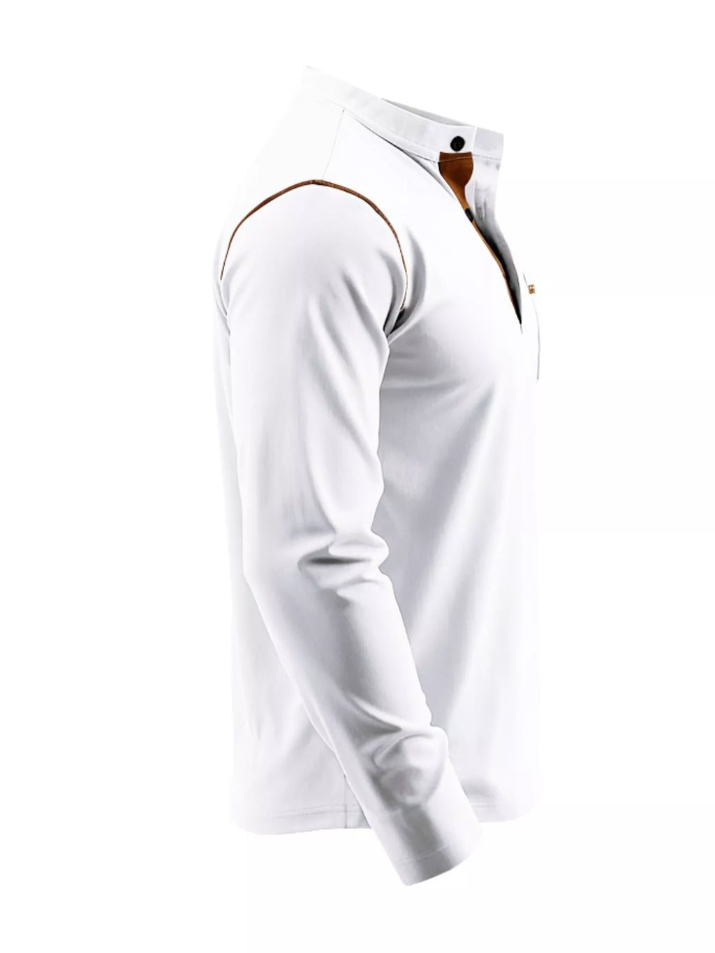 Men's Full Size Casual Long Sleeve Henley T-Shirt with Pocket Plus Size
