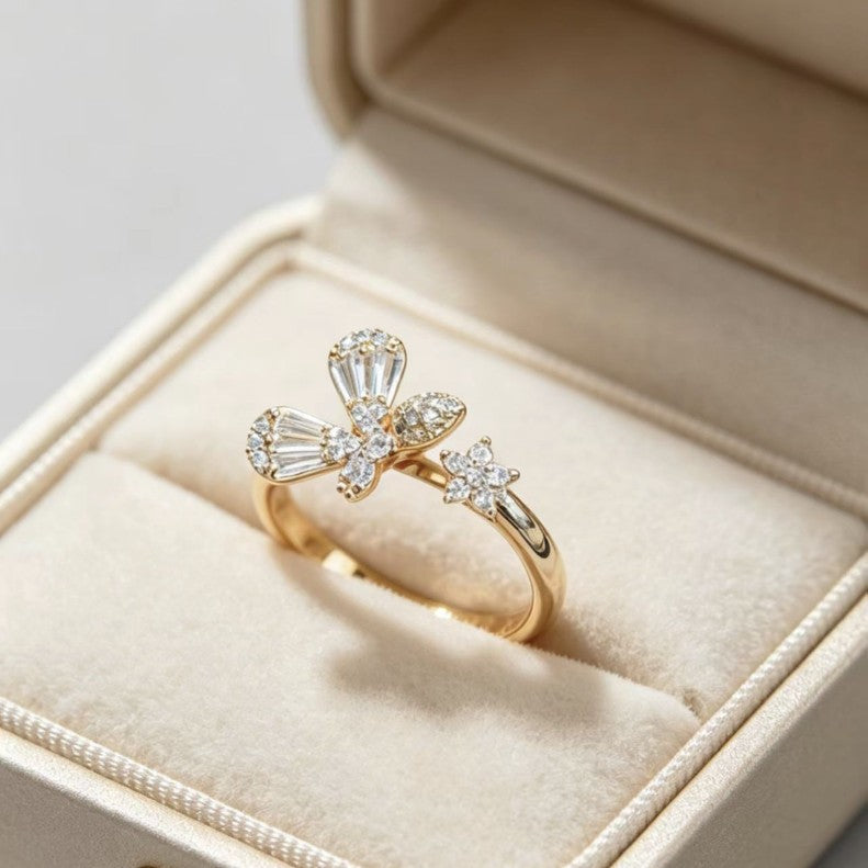 Fashionable Instagram-style Zircon Ring For Women