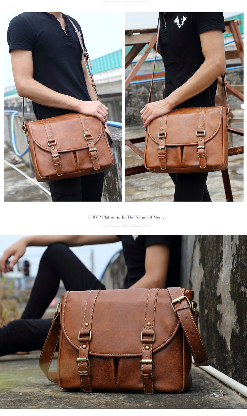 Retro Mens Shoulder Crossbody Bag