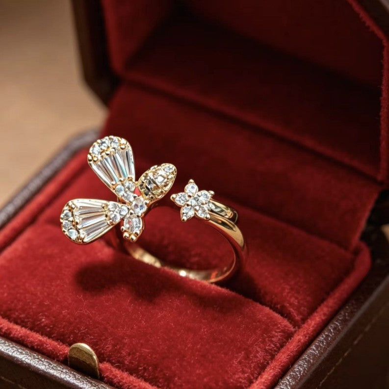 Fashionable Instagram-style Zircon Ring For Women