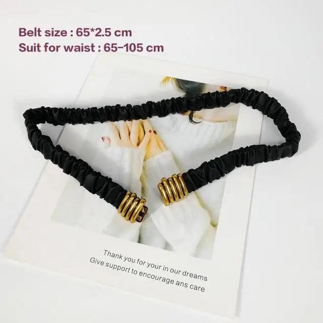 Metal Adjustable Chain Link Belts Fashion Belly Jewelry For Jeans Dresses Elegant Cool Style Lock Design Belts For Women Charming Belt